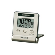 Seiko clock, alarm clock, traveler radio wave, digital automatic lighting, calendar, temperature display, gold SQ772G SEIKO