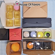 25pcs/50pcs Square &amp; Long Packaging Box Kotak Macaron Mooncake Pineapple Tart Nougat Pastry Puff Cake Moon Cake