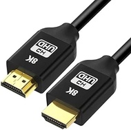 Ultra High Speed ​​8K HDMI Cable with Ethernet, 6.6ft, Certified 2.1-4k 120Hz, 8K 60Hz, 48Gbps, Gold Contacts, Braided Cable, for Gaming, PS5, Xbox, TV, Roku