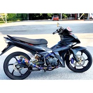 K01 AHM M3 TITANIUM 32MM 35MM LC135 Y15ZR RS150 EXHAUST RACING OPEN PIPE SHORTY