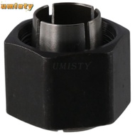 UMISTY Router Collet Replacement, Steel Black Router Fittings, Durable 1/2" M19 Silver Router Collet