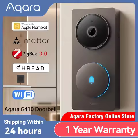 Aqara G410 Smart Video Doorbell Hub Gateway WiFi 2.4g/5GHz Zigbee/Thread AI Face Recognition Support