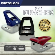 QUAFF Warrior 3in1 ID Puncher (Oblong, Corner and Circle) Hole Puncher