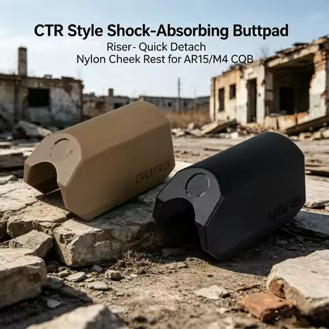 CTR Style Shock-Absorbing Buttpad Riser Quick Detach Nylon Cheek Rest for AR15 M4 CQB Outdoor Sports