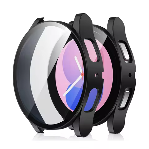 Case for Samsung Galaxy Watch 5 44mm 40mm accessories PC Bumper Screen Protector Glass All-Around Ga