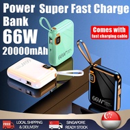 【READY STOCK】66W Fast Charging PowerBank Mini Fast Charging 20000mAh Large Capacity Portable Charger Small Lightweight P