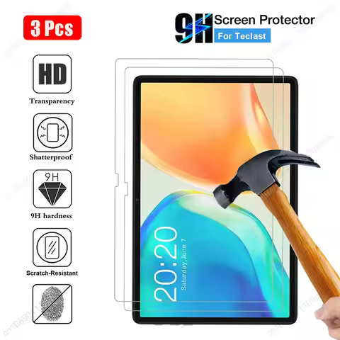 3PCS 9H Tempered Glass Screen Protector For Tablet Teclast T40 PRO PLUS P20hd Clear Protective Film 
