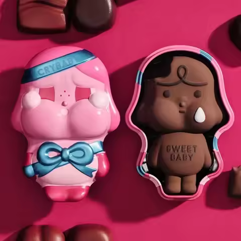 POP MART CRYBABY Crying For Love Series Blind Box Mystery Box Caixa Sorpresa Girls Anime Figures Cut