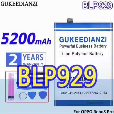 For Oppo Reno 8 Pro Reno 8 Pro+ Durable 5200mAh BLP929 Mobile Phone Battery