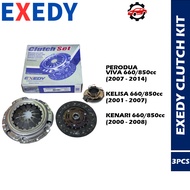 EXEDY CLUTCH KIT PERODUA VIVA 660/850cc KELISA 660/850cc  KENARI 660/850cc 3PCS