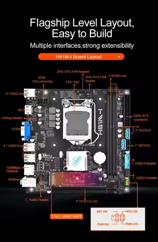 JINGSHA H81 itx Motherboard processor and memory kit core i3 4150 + 8GB RAM placa mae LGA 1150 ddr3 