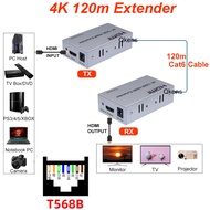 4K 120m HDMI Ethernet Extender HDMI To RJ45 Extender Video Transmitter and Receiver Converter Via Ca