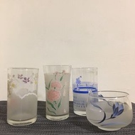 台灣早期玻璃杯一組四個