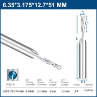 X CAN เครื่องตัดแบบขึ้นลง4/5/6.35มม. ก้าน CNC เราเตอร์บิตสำหรับงานไม้2ขลุ่ยคาร์ไบด์