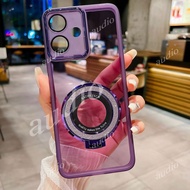 Realme 14T 5G เคสโทรศัพท์แม่เหล็กติดกระจกระยิบระยับ สำหรับ Realme 14T 14 Realme14T Realme14 T 5G 202