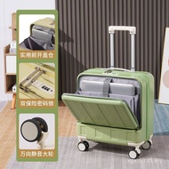 Semi-Free 2023 Opening Multi-Function Luggage Rechargeable Small New Style Chassis Checked Front Log