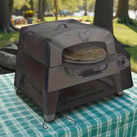 1PC Oven Hood, Pizza Oven Protection Cover, Coated Outdoor Pizza Oven Cover