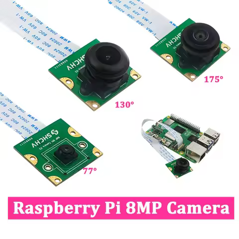 Raspberry Pi 8MP Camera IMX219 Sensor Module 77 130 200Degree Fisheye MINI CSI Interface with 15cm F