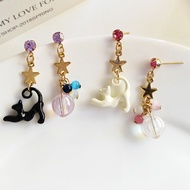 funny kitty earrings