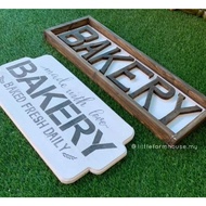 [READY STOCK] FARMHOUSE BAKERY stay awhile farmers market home stay awhile signage rustic wall decor