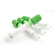 VACUUM BLOOD TUBE (LITHIUM HEPARIN 5ML) - GREEN CAP (100'S/PACK)