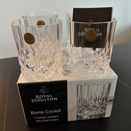 全新. 半價. Whisky 水晶杯. 英國 Royal Doulton. 1 set 4 隻.