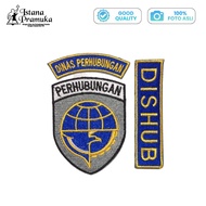 Badge/ Rank DISHUB DINAS TRANSPORTATION SET Embroidery - Gelora Scout Palace