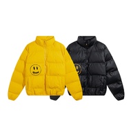 DREW DREW Same Style 23SS Smiley Print Casual Stand-Up Collar Solid Color Down Padded Jacket Men Wom