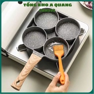 Frying Pan for Eggs and Cakes, 4 Compartments, 4 Holes, Non-Stick Pan with 4 Compartments