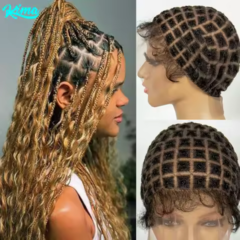 Kima Braiding Wig Cap for Crochet Braids Pre-parting with Baby Hair Add-in Goddess Braids for Braide