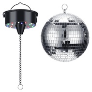 Disco Ball Decor with Light and Disco Ball-Battery Powered Disco Ball Light Christmas Party DJ Club