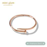 Miniglam Dakota Metallic Nail Bangle Bracelet กำไลข้อมือตะปูสเตนเลสสีโรสโกลด์