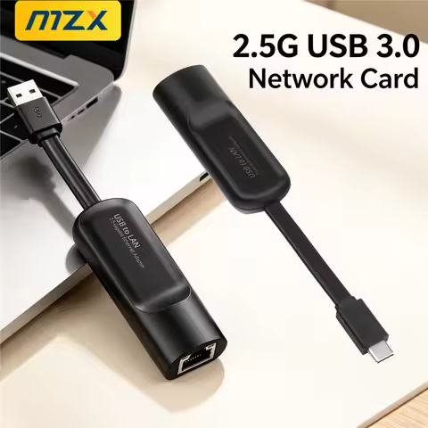 MZX 2500Mbps/1000Mbps Network Card USB 3.0 Type C to RJ45 Gigabit Ethernet Adapter Lan Wired Convert
