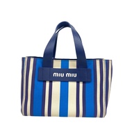 二手 MIUMIU 5BA085 兩用手提包/肩背包/斜背包，藍色