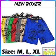MEN BOXER LELAKI DEWASA COTTON SELUAR BOXER BOXING BOXER SHORT PANTS HOT PANTS COTTON