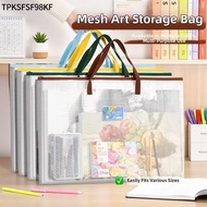 TPKSFSF98KF A3 Project Bag, Mesh PVC Multifunctional Mesh Art Bag,  with Zipper and Handle Large Cap