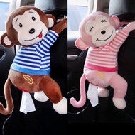 Car Tissue Holder Doll Monkey Hanging Character Cartoon Monkey Car Hanging Tissue Box