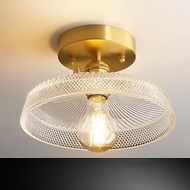 【塵年舊飾】懷舊銅製玻璃吊燈PL-1747附LED 6W燈泡