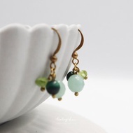 【雲霧綠森】天河石垂墜耳環