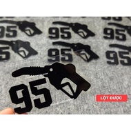 [ 1 STAMP ] DECAL STICKER 95 BLACK (REDACTED) CAR DECORATION STICKER