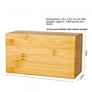 VONE Wooden Yoga Brick Auxiliary Softwood Bamboo Wooden Block Brick for Hatha Yoga And Iyengar Yoga 