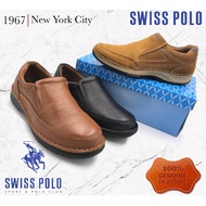 Originally Cowhide Genuine Leather Swiss Polo Men’s Comfort-Pro Style Formal Shoes Kasut Swiss Polo 