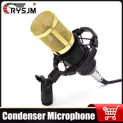 Karaoke Mic BM800 Professional Condenser Audio Microphone Kit For KTV Radio Live Broadcast Studio Re