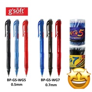 50pcs GSOFT WG5 / GSOFT WG7 Writemate Retractable Semi Gel Ball Pen (0.5mm / 0.7mm) @Cassandra8526😘😘