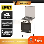 Zanussi 3 Gas Burners with 62L Gas Oven Freestanding Cooker | ZCG530W (Oven Cooker Gas Cooker Dapur 