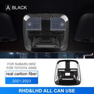 สำหรับ Subaru BRZ Toyota GR86 2021-2023 Airspeed รถคาร์บอนไฟเบอร์จริงที่คลุมหลอดไฟอ่านหนังสือด้านหน้