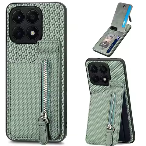 Honor X7D 5G 4G 2025 Zipper Leather Wallet Case For Huawei Honor X7D Magnet Back Cover Honor X7D X7 