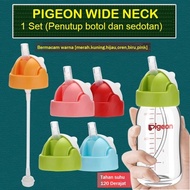 Baby KURUK Straws Replacement Nipllr Pacifier For Pigeon Wideneck Head Straw Bottle Wide Neck