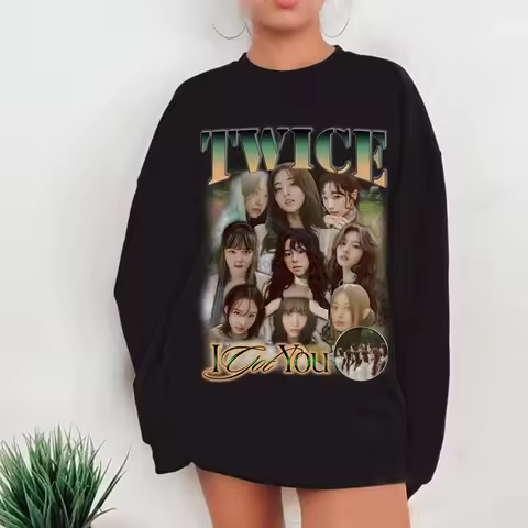 Vintage Twice Kpop Graphic Sweatshirt I Got You Shirt Ready to Be Tour Team 5th World Nayeon Momo Sa