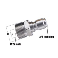 Tool Pressure Washer Adapter Set M22 to 3/8 Quick Connect for Pressure Washer Hose M22 14mm/15mm to